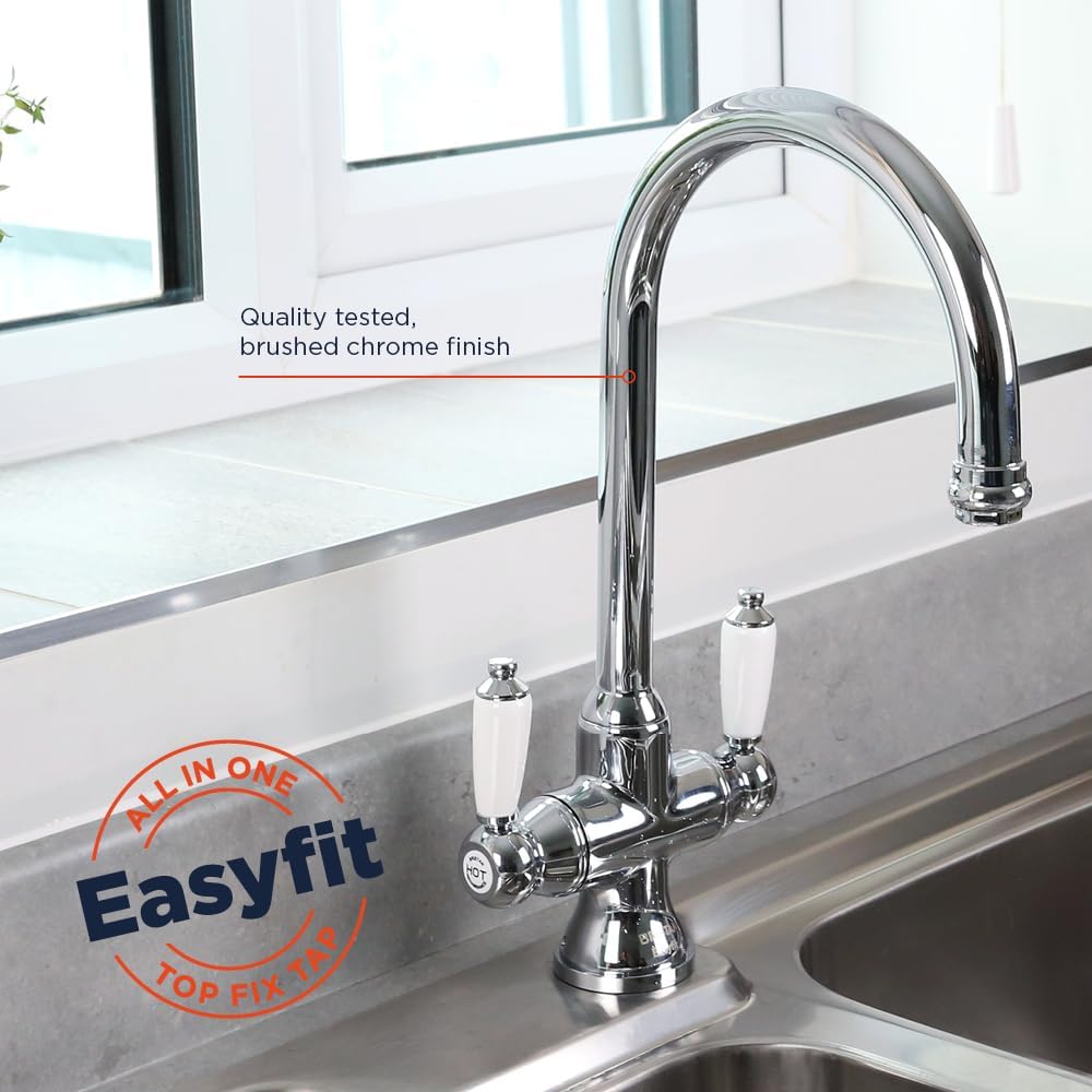 Bristan RS SNK EF C Renaissance Easyfit Spültischarmatur Küchenarmatur, Chrome, Chrome