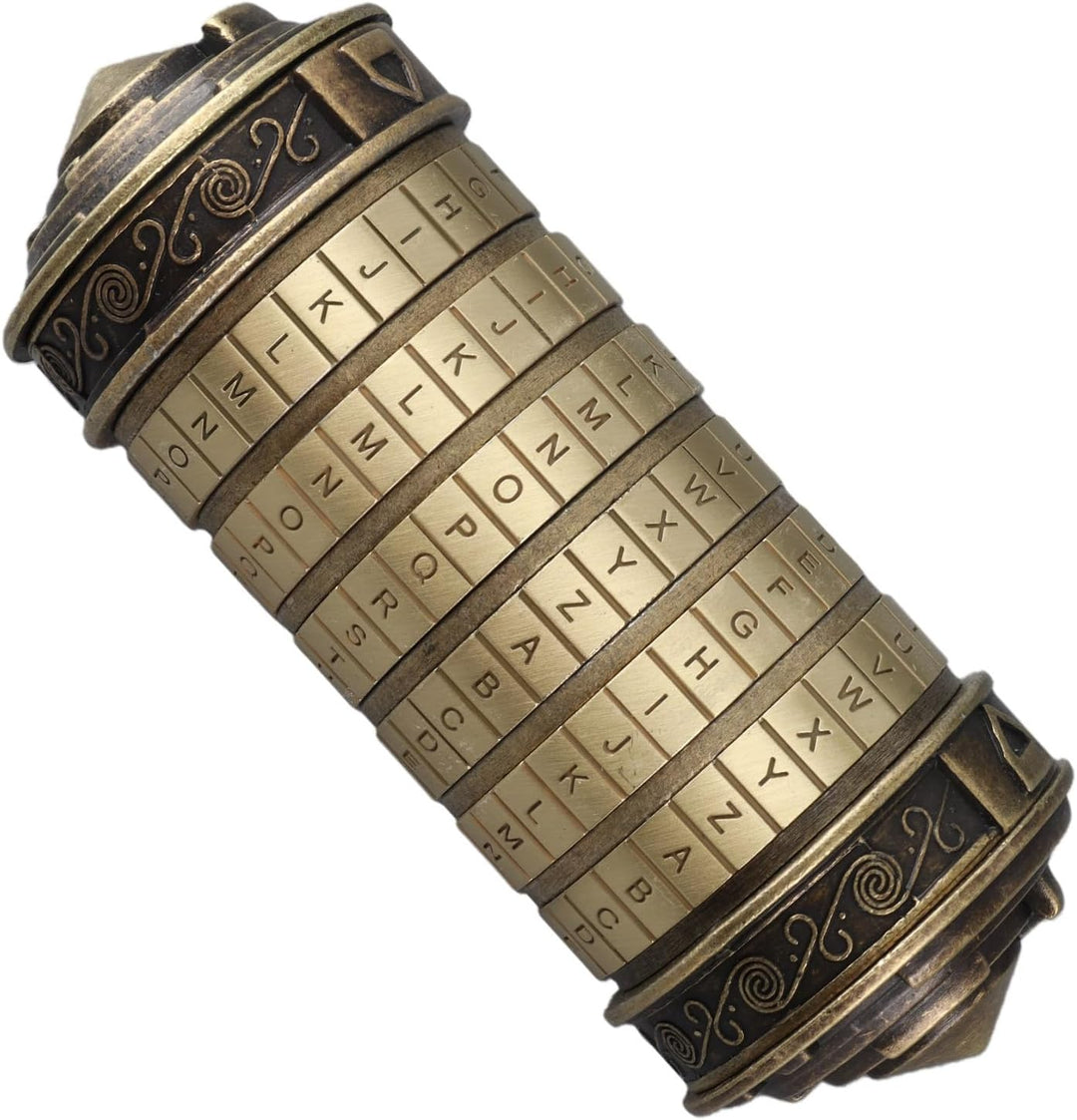PUSOKEI Da Vinci Code Cryptex Schloss Mini Cryptex Valentinstag Geld Puzzle Box Schloss Ring Halter