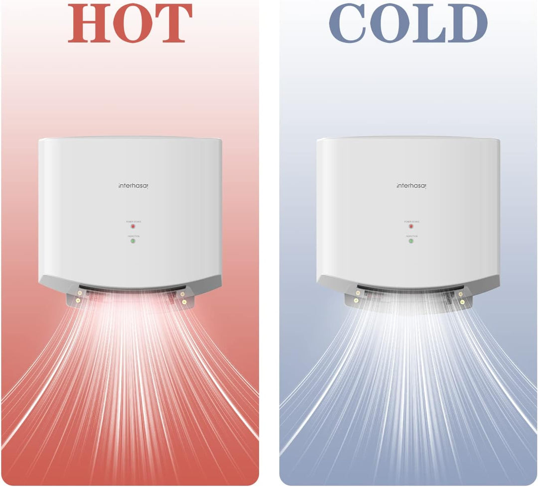 interhasa! Händetrockner automatischer Infrarotsensor handtrockner leise Gewerbe und Haushalt 1250W