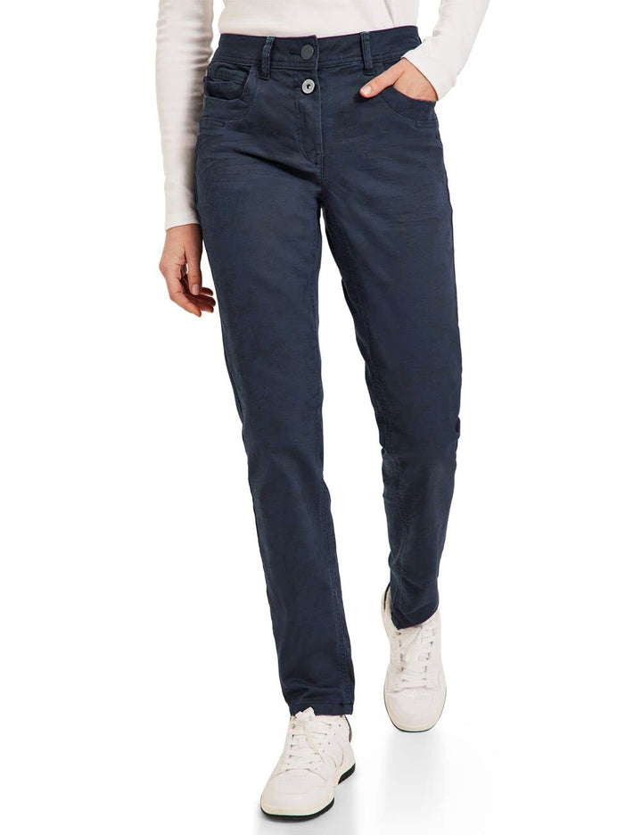 Cecil Damen Jeanshose Coated 28W / 32L Night Sky Blue, 28W / 32L Night Sky Blue