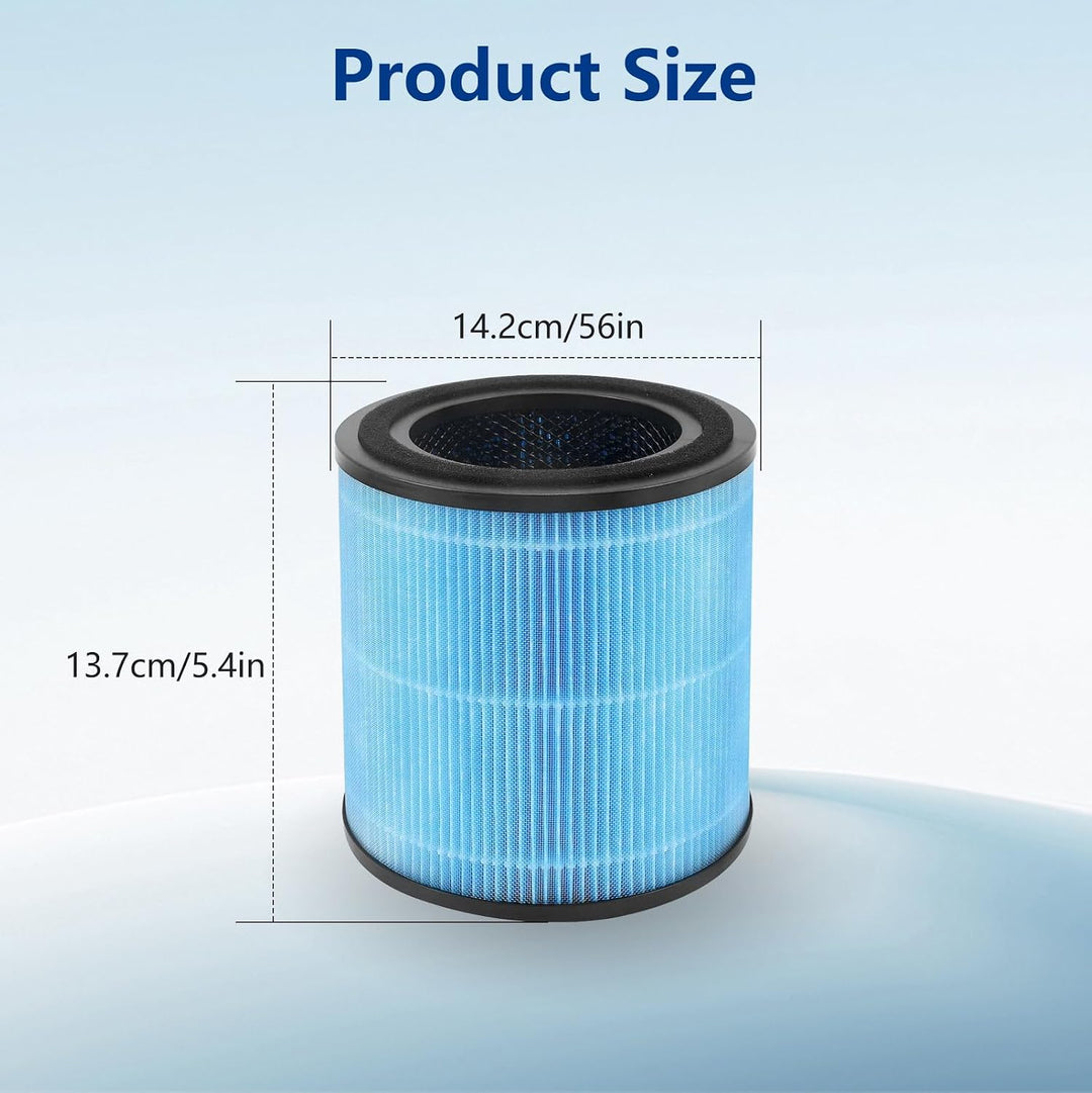 Ersatzfilter Kompatibel mit AIRTOK AP0601 Luftreiniger, 4er-Pack H13 HEPA Filter mit Aktivkohleschic