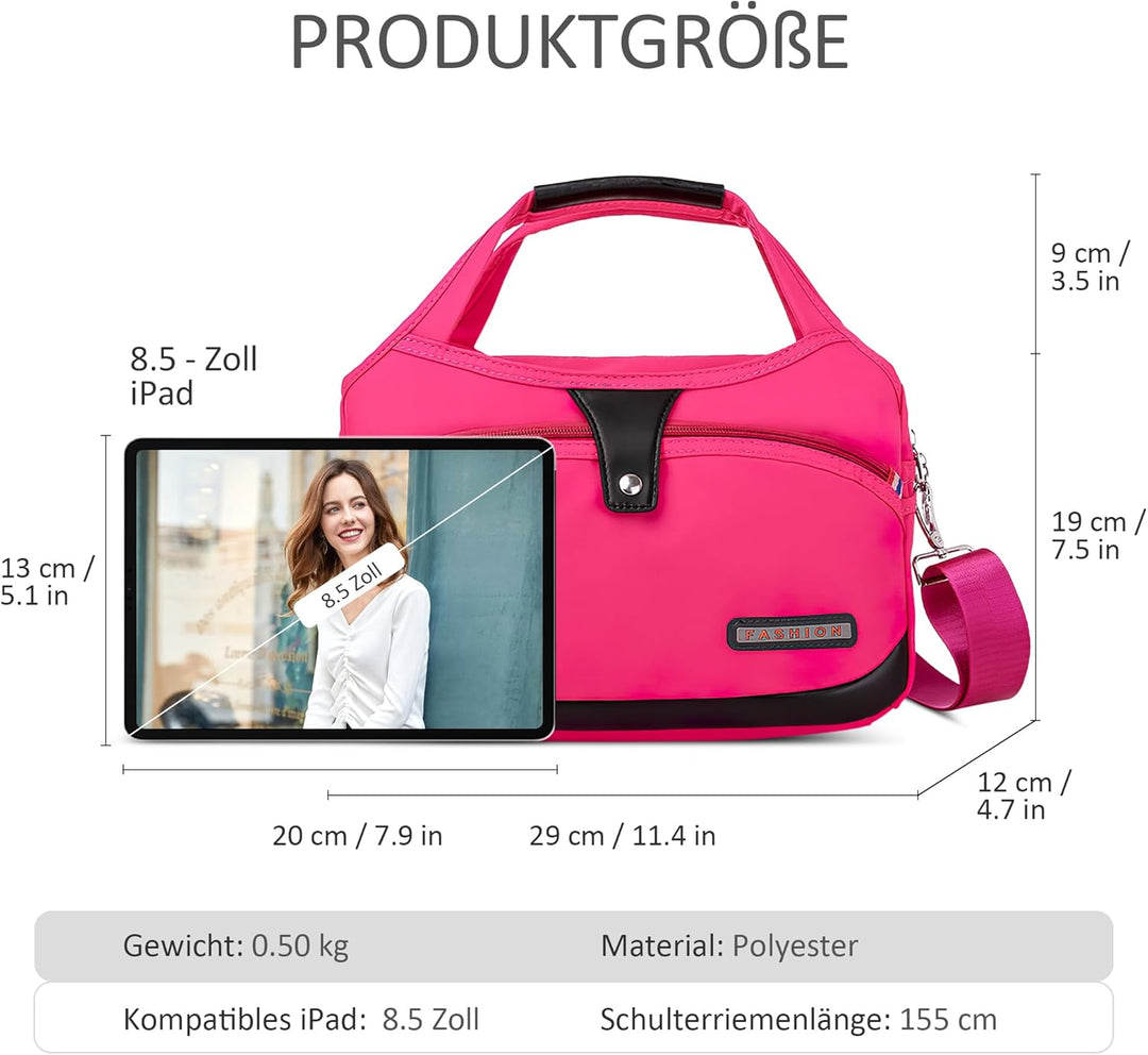 DIRRONA Damen Umhängetasche Multi Pocket Crossbody Bag Schultertaschen Leicht Handtasche Waterproof
