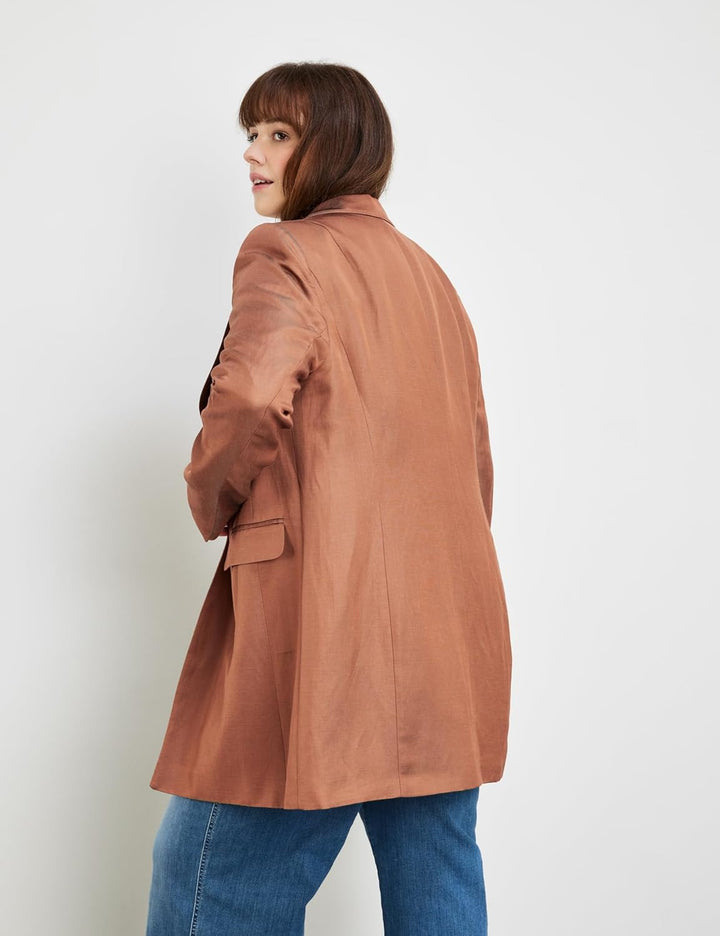 Samoon Damen Blazer 42 Grosse Grössen Rustic Oak, 42 Grosse Grössen Rustic Oak