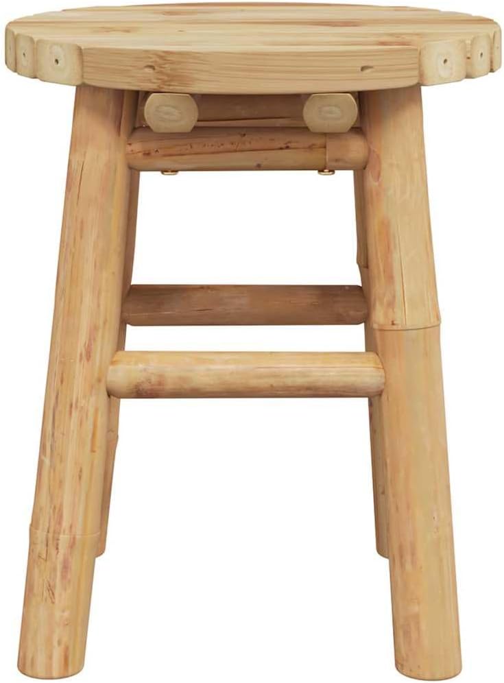 vidaXL Hocker Bambus Natur 30 x 30 x 36 cm Bambus, Wohnzimmer, Rustikaler Bambushocker, Rückenloser