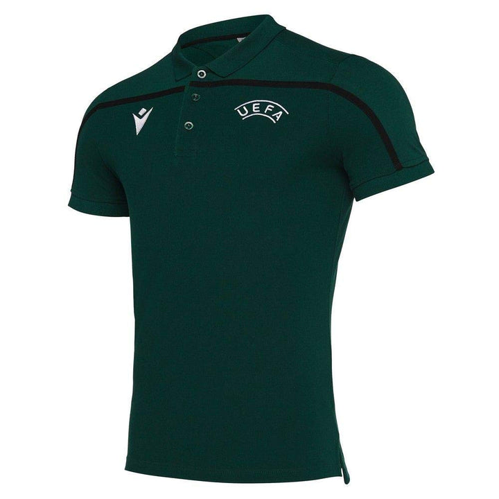 Macron Fussball Polo UEFA Referee 19 Schiedsrichter Shirt Herren dunkelgrün Grün S, Grün S