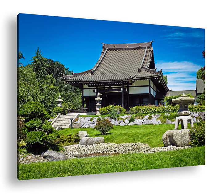 deyoli traditionell japanische Architektur Format: 80x60 als Leinwandbild, Motiv fertig gerahmt auf