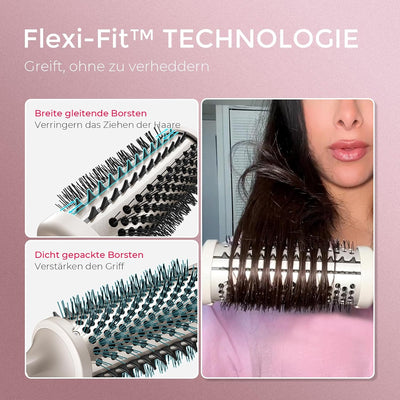 TYMO STYLUX Thermobürste, Thermal Brush 43mm 38mm Hot Brush für Erzeugung natürlicher Locken, Rotier