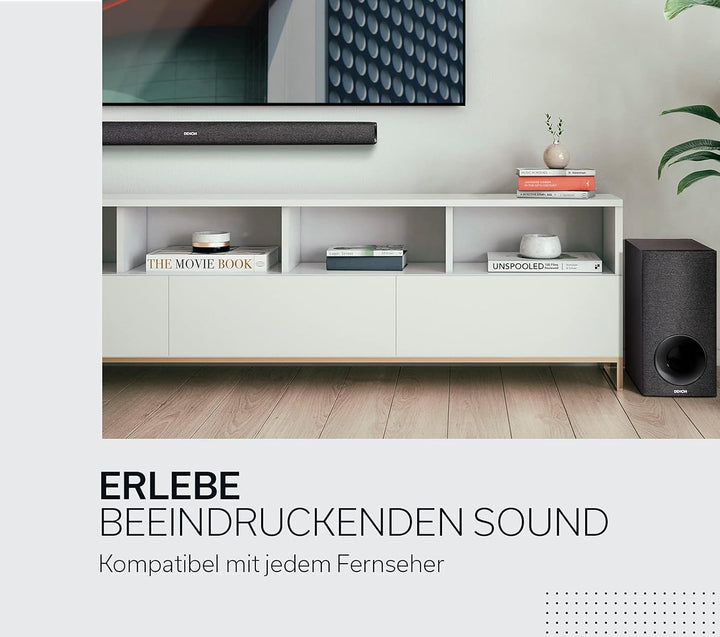 Denon DHT-S416 hochwertige 2.1 TV Soundbar mit kabellosem Subwoofer, Google Chromecast integriert, W