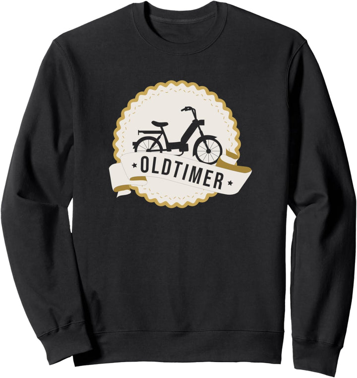 Retro Oldtimer Mofa Motor-Fahrrad Mofafahrer Sweatshirt