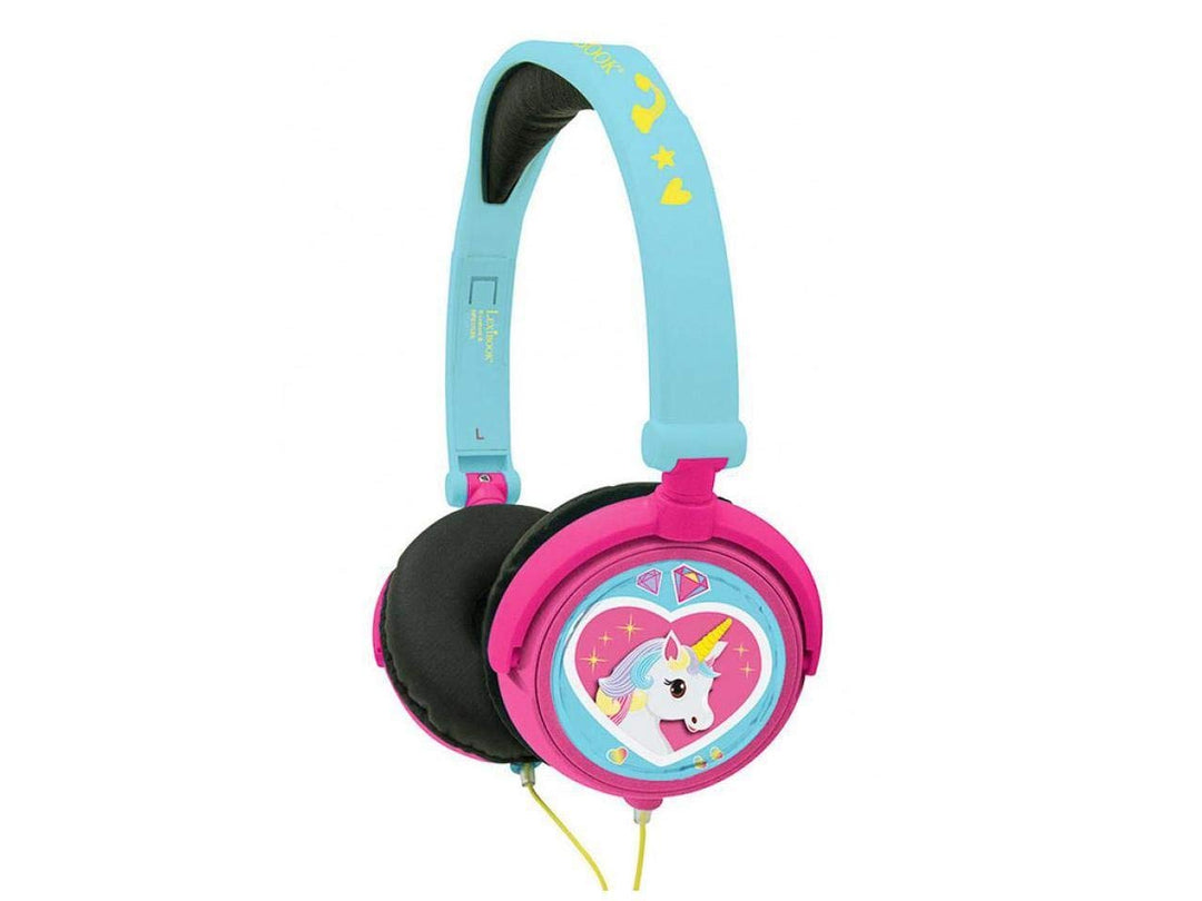 Lexibook, Einhorn, Stereo-Kopfhörer, kindersichere Lautstärke, klappbar und einstellbar, rosa/blau,