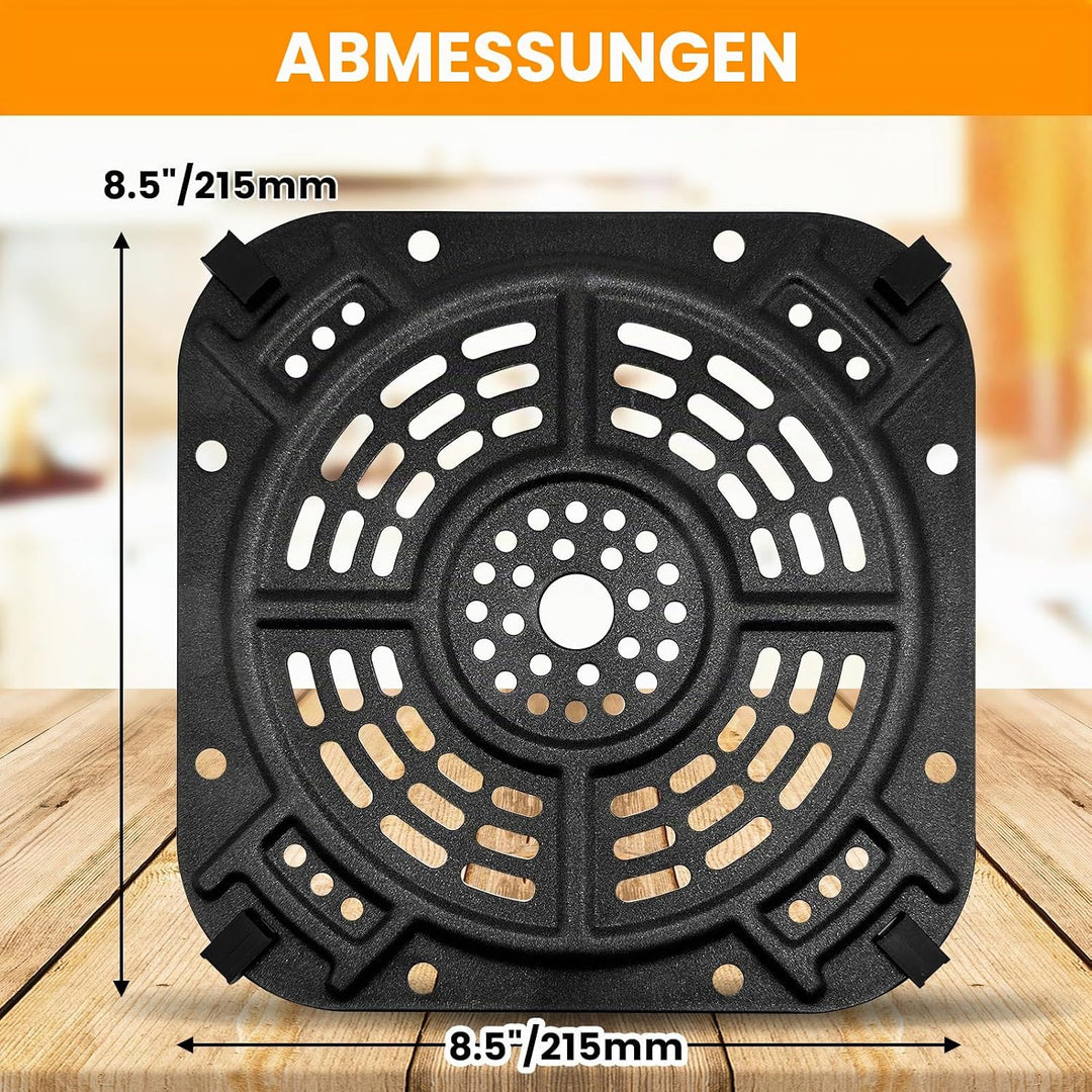 GXF Grillplatte für Heissluftfritteuse für Ninja AF140UK 4-in-1 4.7L, 21.6CM x 21.6CM Heissluftfritt