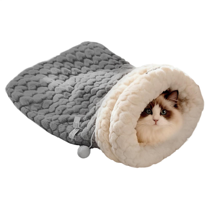 Katzenschlafnest,Kuschelig Warmes Bett Zum Schlafen | Umhüllter Weicher Warmer Schlafsack Für Katze