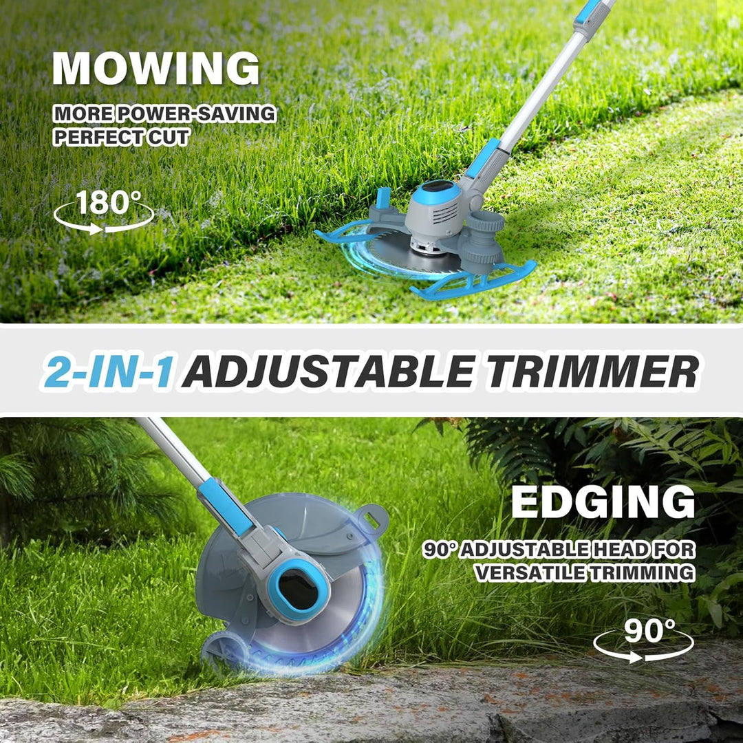 Rasentrimmer mit Akku für Makita Akkus, 2 in 1 Rasentrimmer/Kantenschneider | Freischneider Akku mit