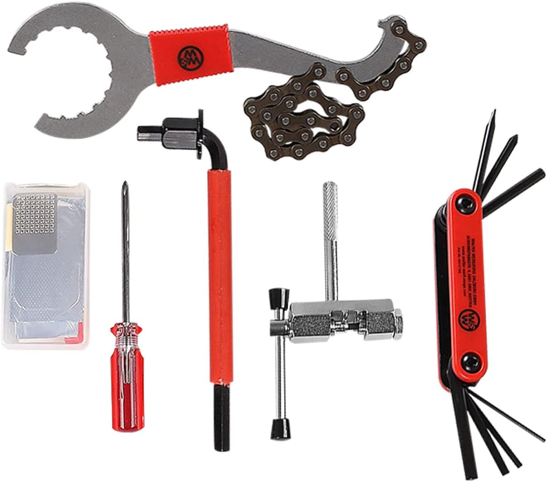 WALTER Fahrrad-Werkzeugkoffer 18- tlg. Fahrrad Werkzeug-Set, hochwertiger Multifunktionskoffer, robu