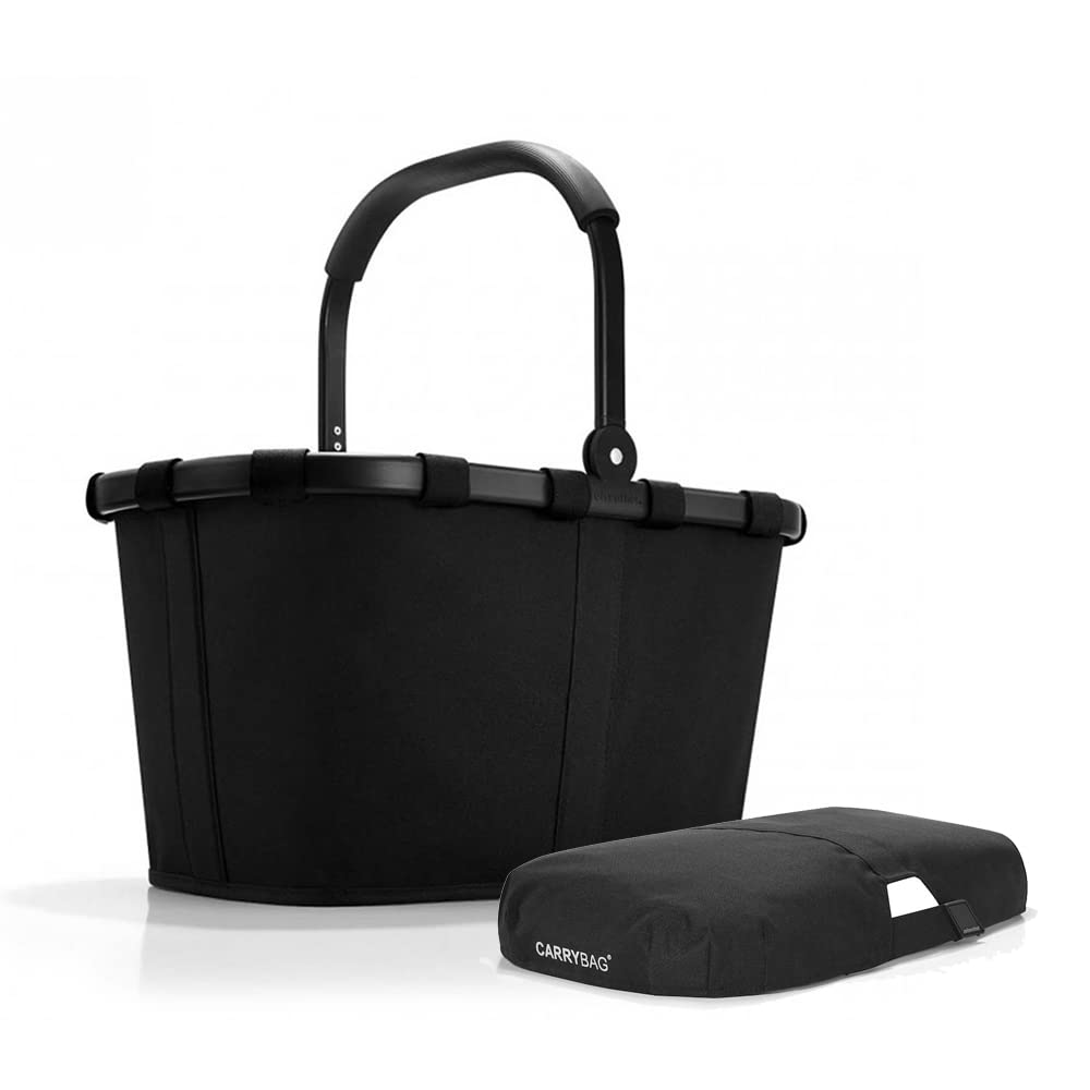 Reisenthel carrybag Frame Black Henkelkorb Einkaufskorb schwarz + Cover