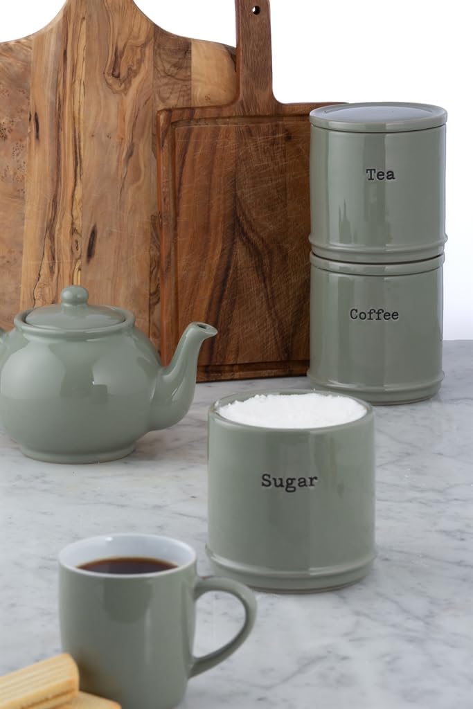 Price&amp;Kensington ACCENTS Vorratsdosen, Kaffee, Tee und Zucker im 3er Set, salbei, 3 x 750 ml Tea, Co