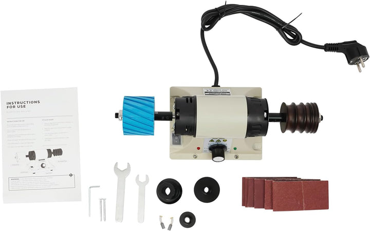 220V Elektrisch Leder Poliermaschine, 350W Schleifmaschine Poliergerät, 0-8000RPM Professionelle Sch