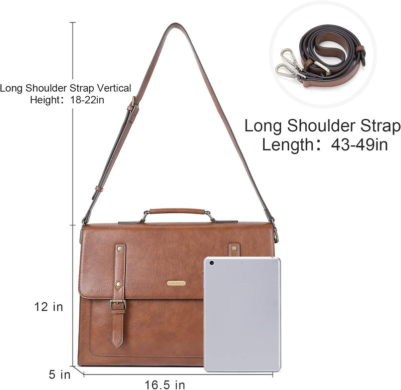 CLUCI Aktentasche Damen Leder PU Laptoptasche Grosse Frauen Umhängetasche Business Messenger Handtas