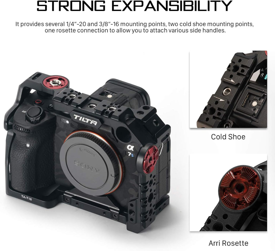 Tilta Full Camera Cage Kompatibel mit Sony a7siii – Schwarz TA-T18-FCC-B