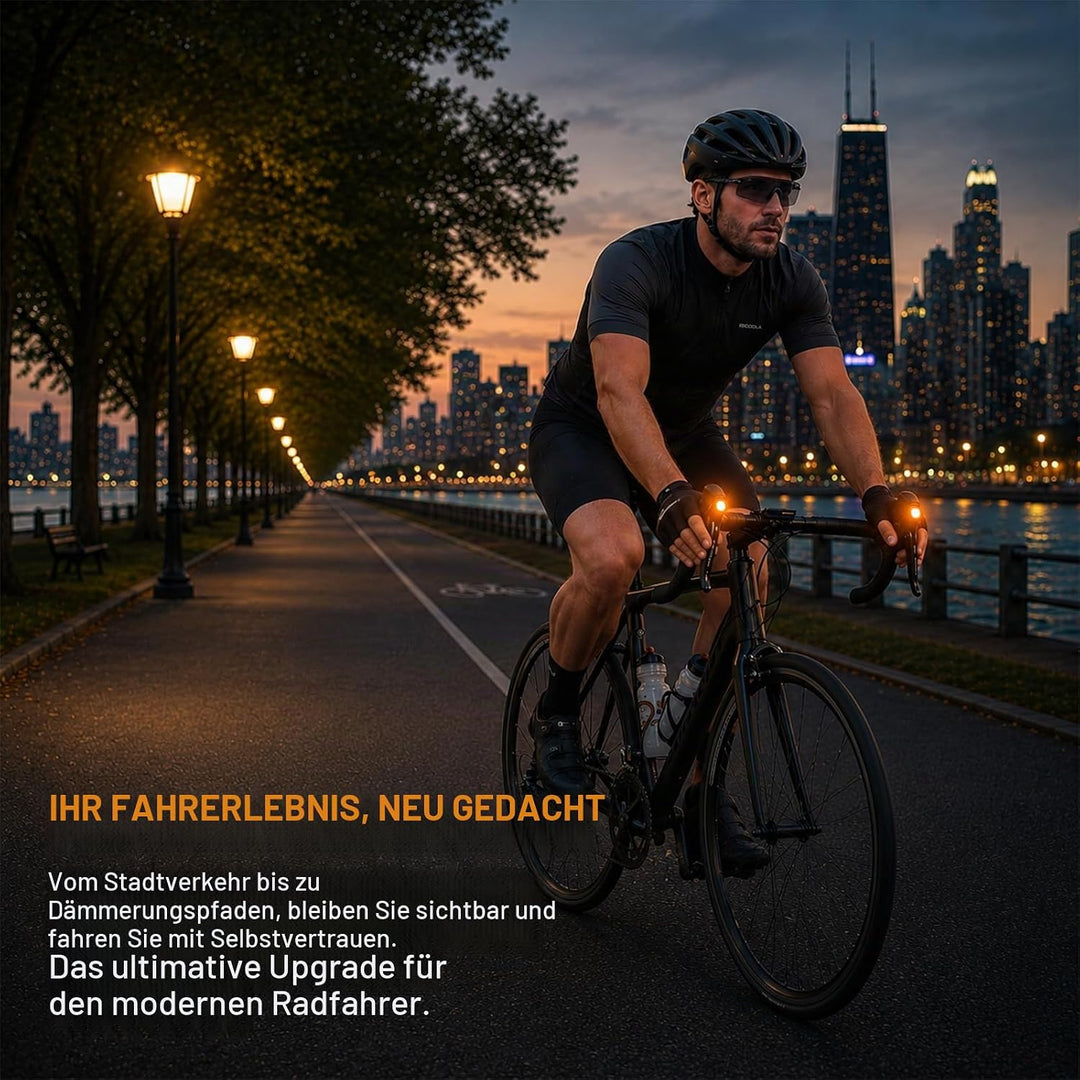 LED Lenkerleuchte, Blinker E Scooter Nachrüsten Set, Scooter Nachrüsten, Rechargeable, Blinker Lenke