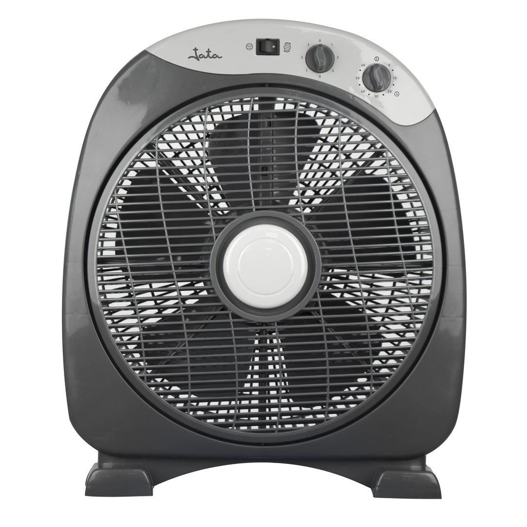 JATA JVVS3015 Bodenventilator, 3 Geschwindigkeitsstufen, 60-Minuten-Timer, Drehgitter, Masse: 38 x 1
