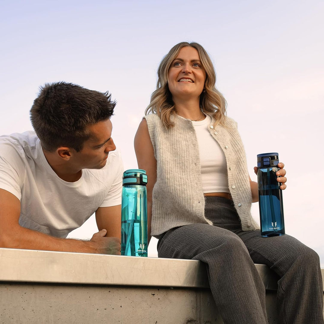 Super Sparrow Trinkflasche - TouchSip Wasserflasche - 500ml, 750ml, 1000ml - BPA-frei - Ideale Sport