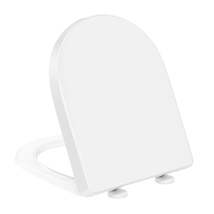 YEAUPE PRO Toilettendeckel mit Absenkautomatik D Form [LANG], WC-Sitz einfache Montage, Quick-Releas