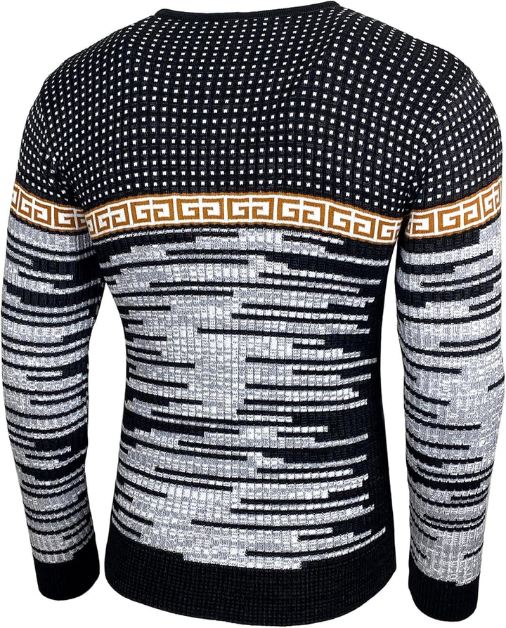 Baxboy Herren Strick-Pullover Rundhals | Männer Winter-Pullover |stylischer Herren Strick-Pulli | Wa