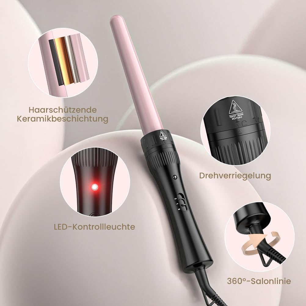 ELEHOT-Store Lockenstab 5 in 1, Multifunktionales Lockenstab Set mit Verschiedenen Aufsätzen 9-32mm,