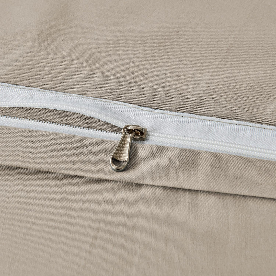 Luofanfei Beige Bettwäsche 135x200 Baumwolle Einfarbig Muster Premium Renforce Uni Bettbezug 135x200