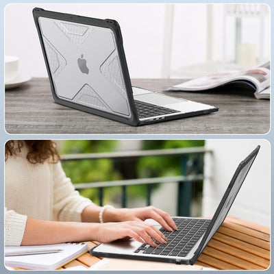 Fintie Hülle Kompatibel mit MacBook Air M2 13.6 Zoll (2022 Freisetzung) A2681, Ganzkörper-Rugged Hyb