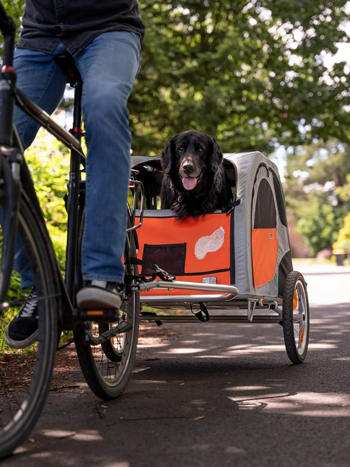 TrendPet Comfort Wagon L, Aluminiumhänger mit Federung - Hochwertiger, gefederter Fahrradanhänger fü
