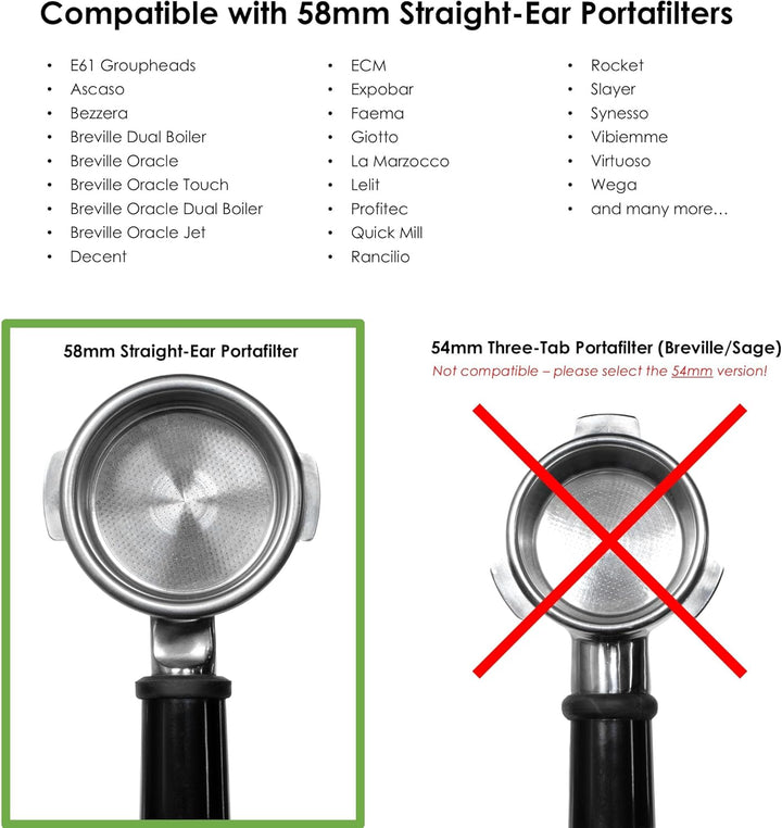 ARO PortaMount Magnetische Silikon-Siebträgerhalterung (Schwarz, 58 mm) 58mm Schwarz, 58mm Schwarz