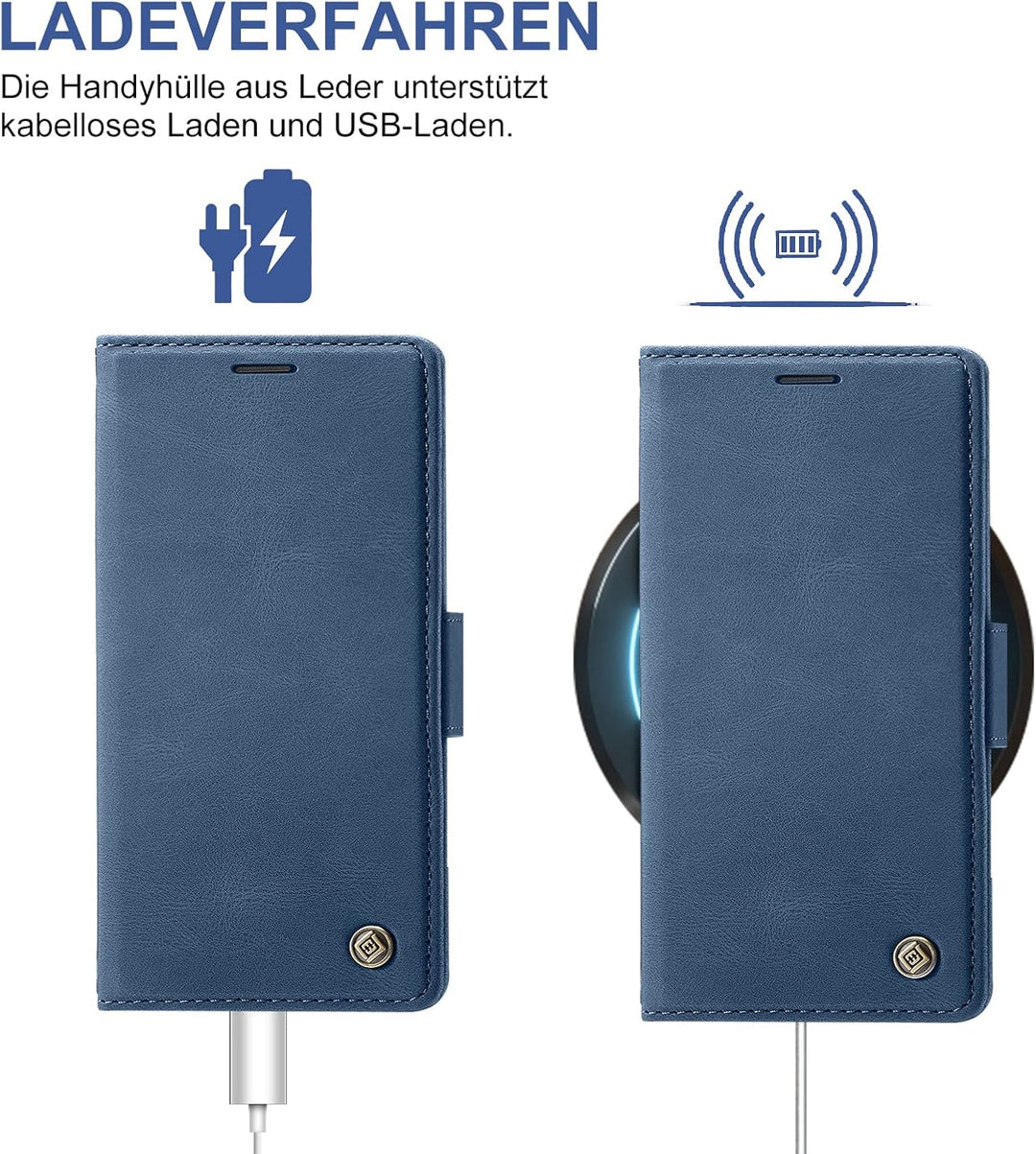 Giyer Handyhülle für Samsung Galaxy S20 FE Hülle mit Schutzfolie, Standfunktion Kartenfach Wallet Pr