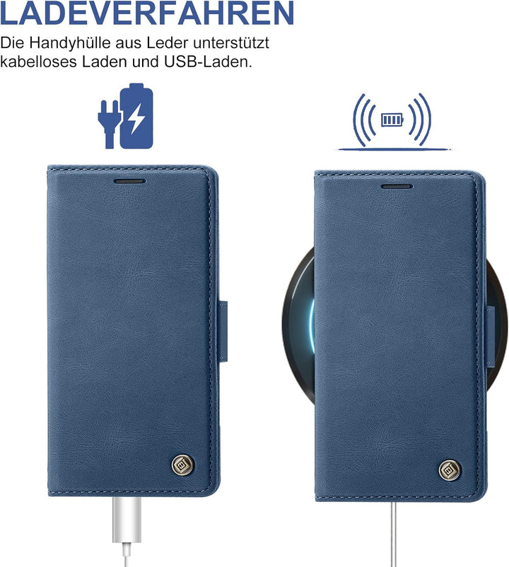 Giyer Handyhülle für Samsung Galaxy S20 FE Hülle mit Schutzfolie, Standfunktion Kartenfach Wallet Pr