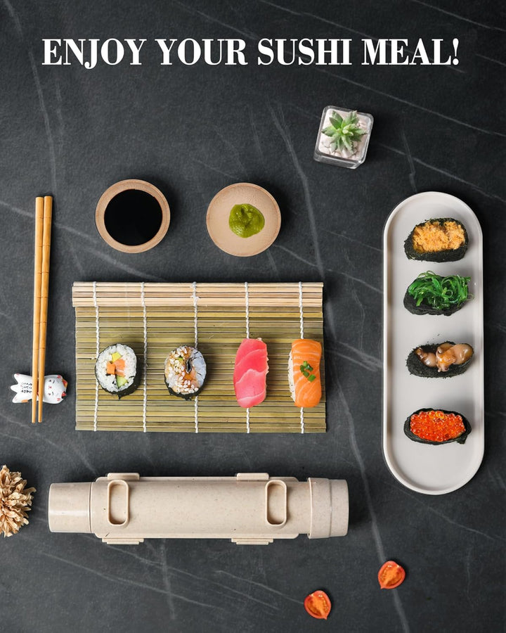 Vikkivikki Sushi Maker Set, Sushi Set für Anfänger, Komplett Kit zum Selber Machen mit Sushi Bazooka