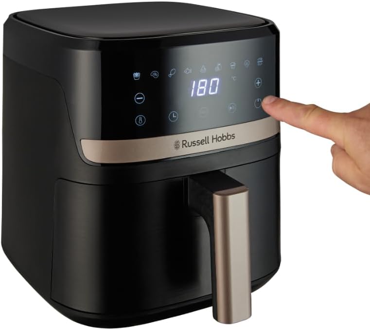 Russell Hobbs Heissluftfritteuse L 4,3L Rapid AirFryer [sehr kleines Gehäuse, sehr leise, 9 Programm