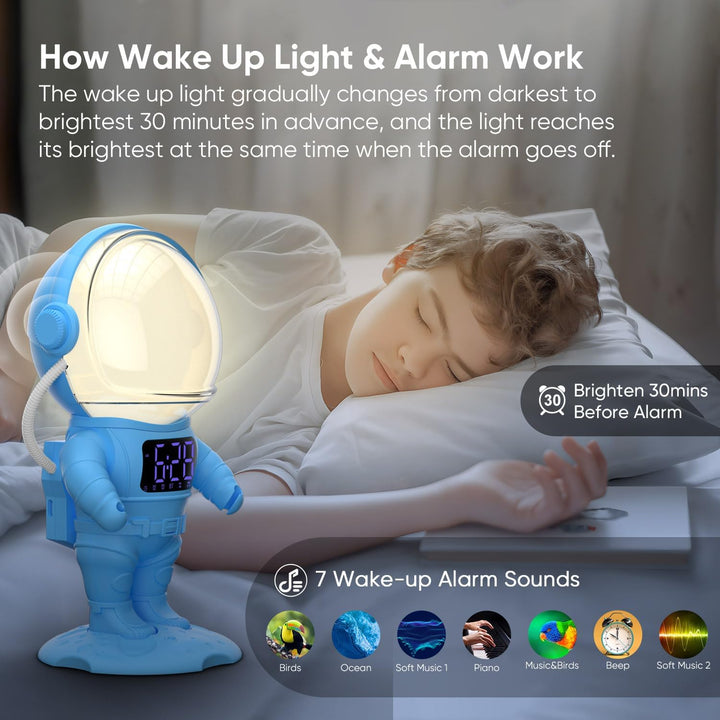 Tageslichtwecker Sonnenaufgang Lichtwecker Wecker mit Licht, Sunrise Wake Up, Smart Bluetooth Lautsp