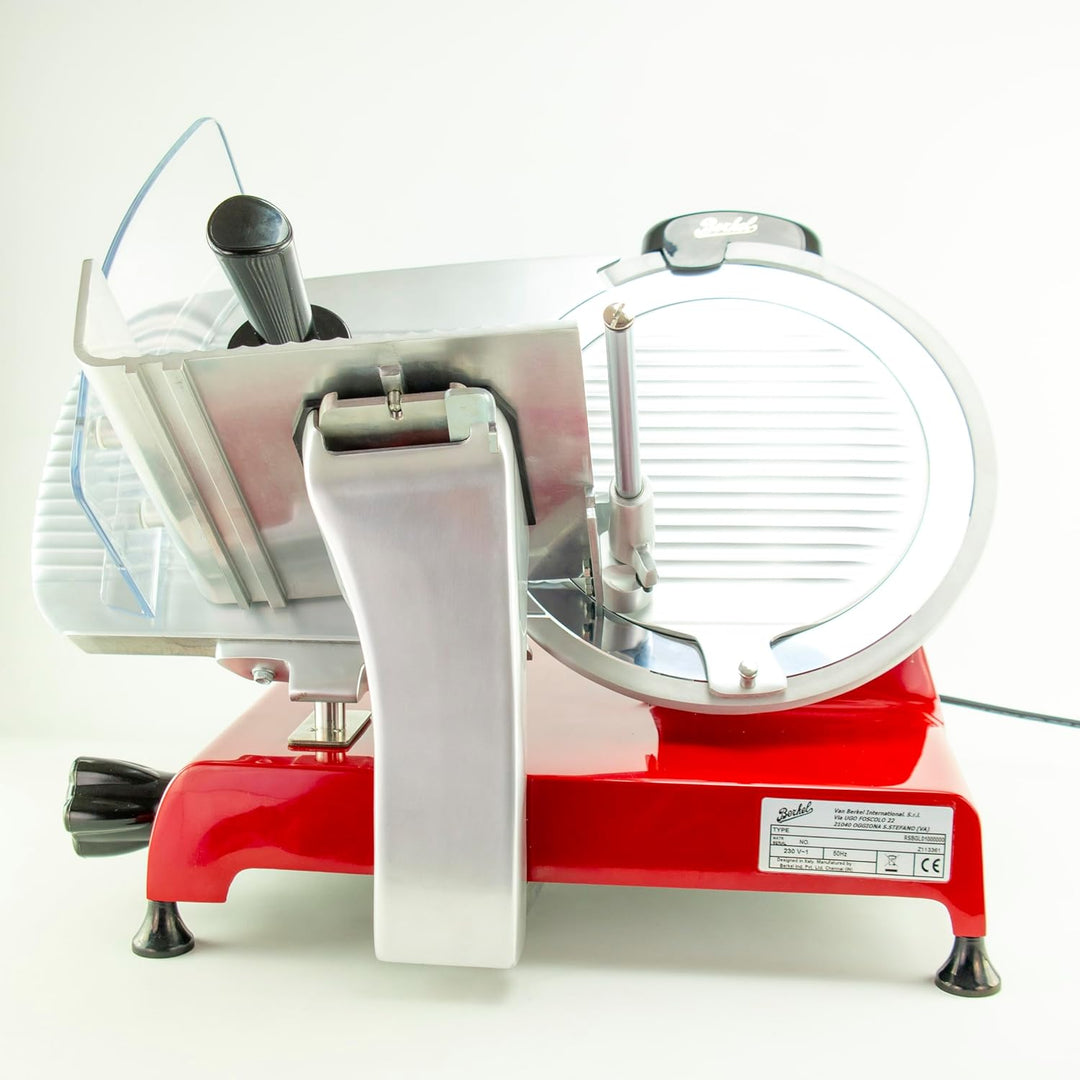 Berkel Red Line 300 Aufschnittmaschine rot - Schneidemaschine für die Küche inkl. handgefertigtes Ei