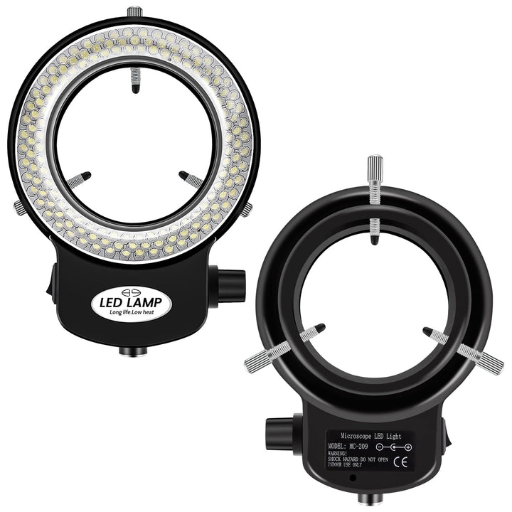 144 LED Mikroskop Ringlicht Ringleuchte 0-100% Einstellbar Lampe für Microscope Ringbeleuchtung