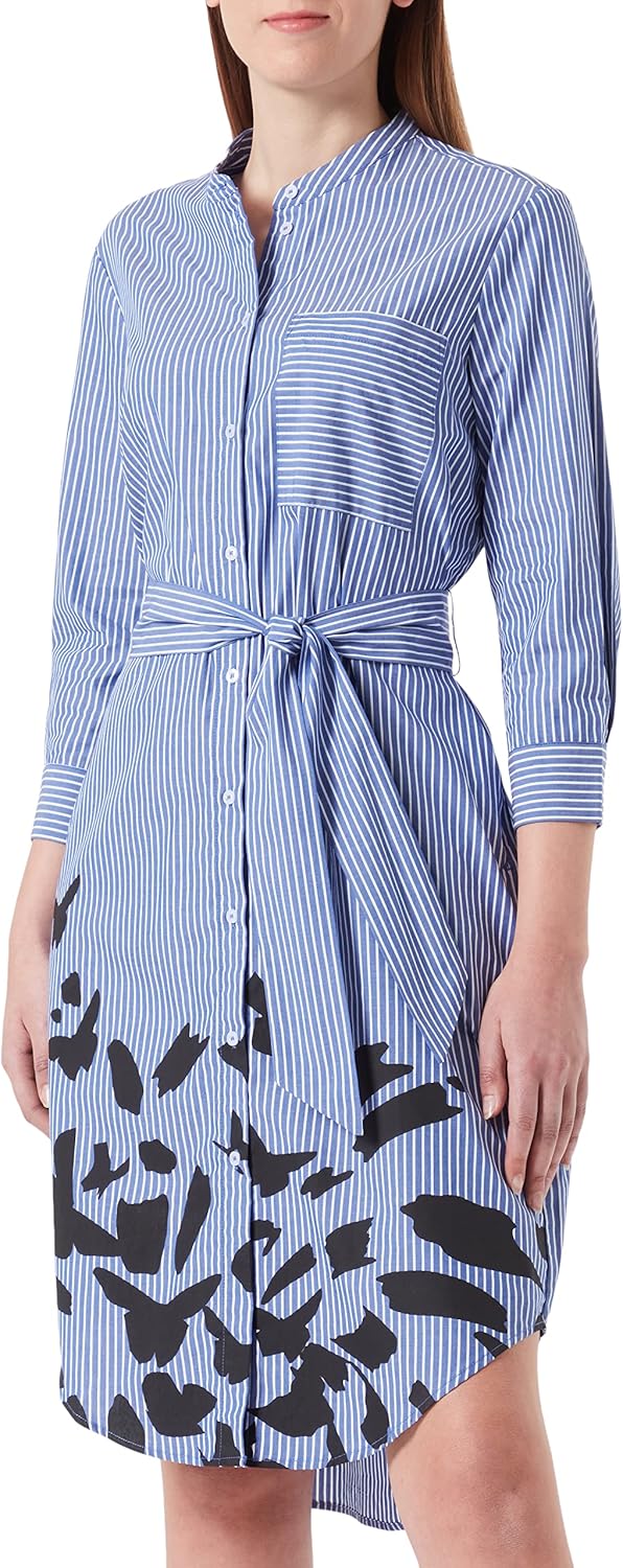 s.Oliver Damen Blusenkleid 42 Blau 50f0, 42 Blau 50f0