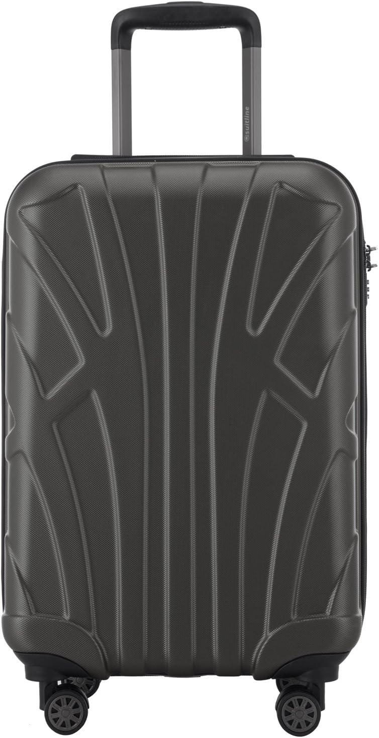 suitline Handgepäck Hartschalen-Koffer Koffer Trolley Rollkoffer Reisekoffer, TSA, 55 cm, ca. 34 Lit