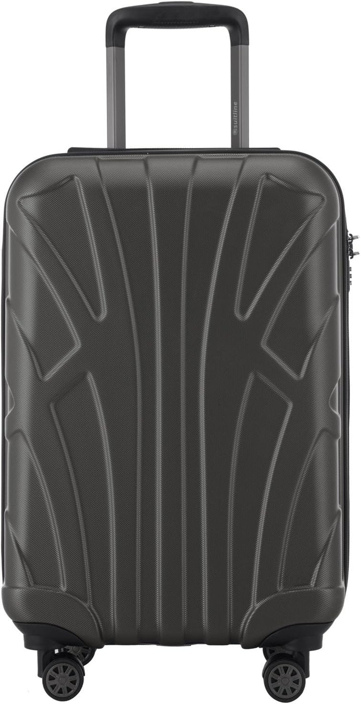 suitline Handgepäck Hartschalen-Koffer Koffer Trolley Rollkoffer Reisekoffer, TSA, 55 cm, ca. 34 Lit