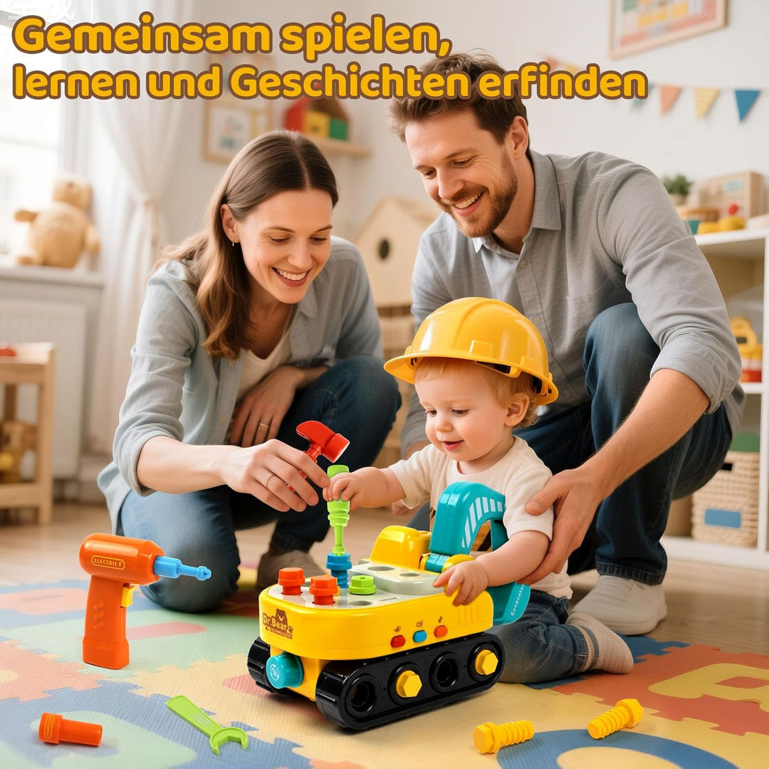 Marstone Spielzeug ab 2 Jahre, Werkzeug Kinder, Schraub Spielzeug ab 3 Jahre mit Werkzeug Elektrisch