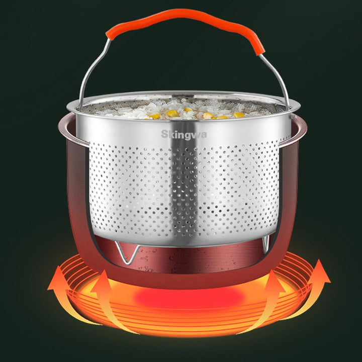 Dampfgarer Korb für Instant Pot 18/8 Edelstahl Siebkorb Schnellkochtopfzubehör (3L) (3 L) UK, (3 L)