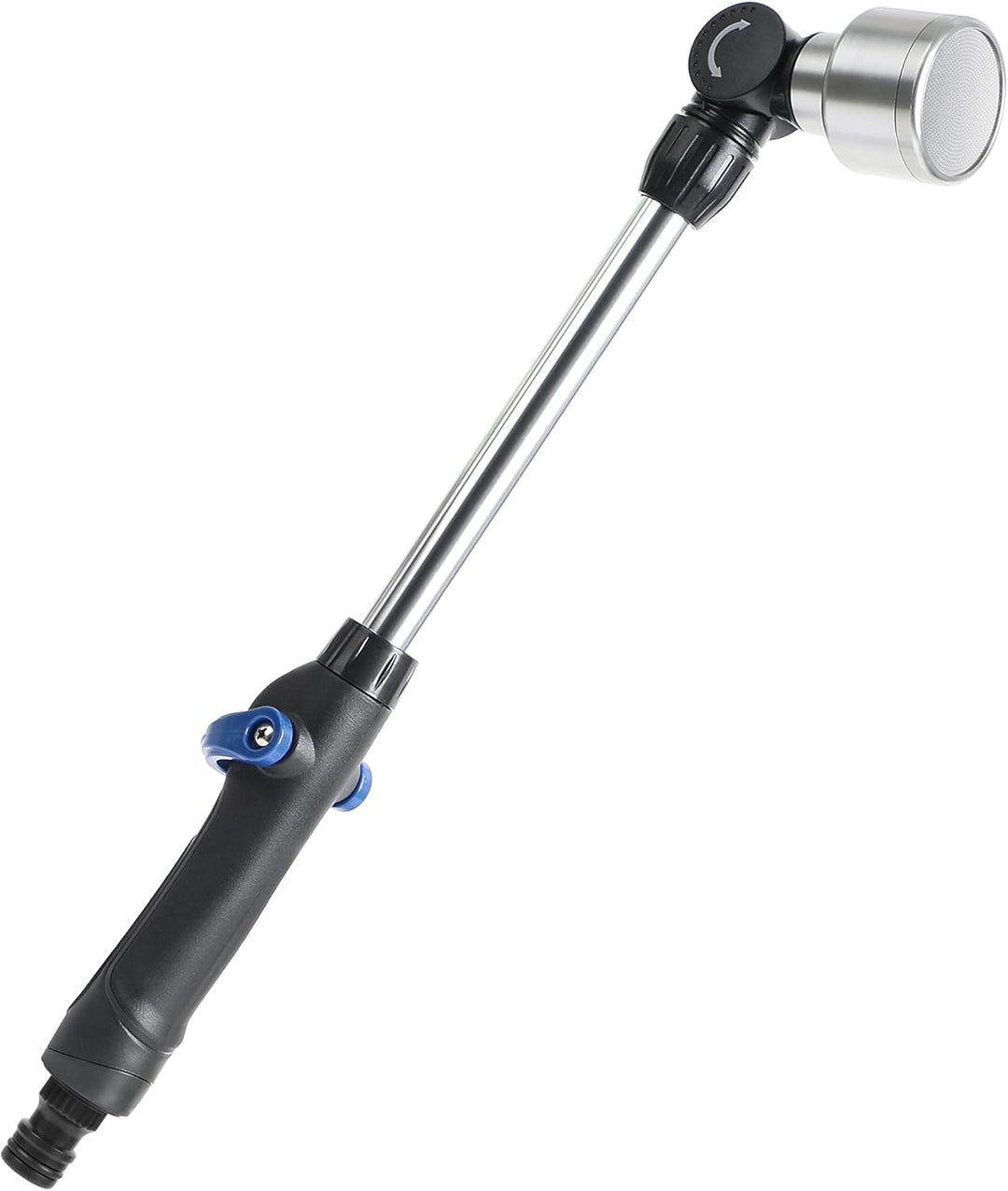 STYDDI Sanfte Bewässerungsstab, Aluminium Giessstab mit 180° Beweglicher Edelstahl Sprühkopf, Garten