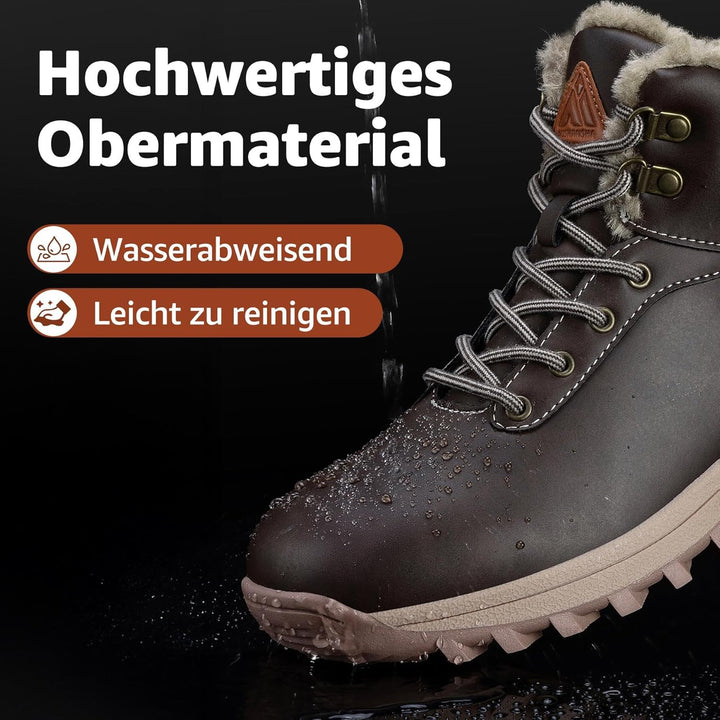 Mishansha Damen Herren Winterschuhe Warm Gefüttert Winterstiefel Wasserdicht Trekking Wanderschuhe G