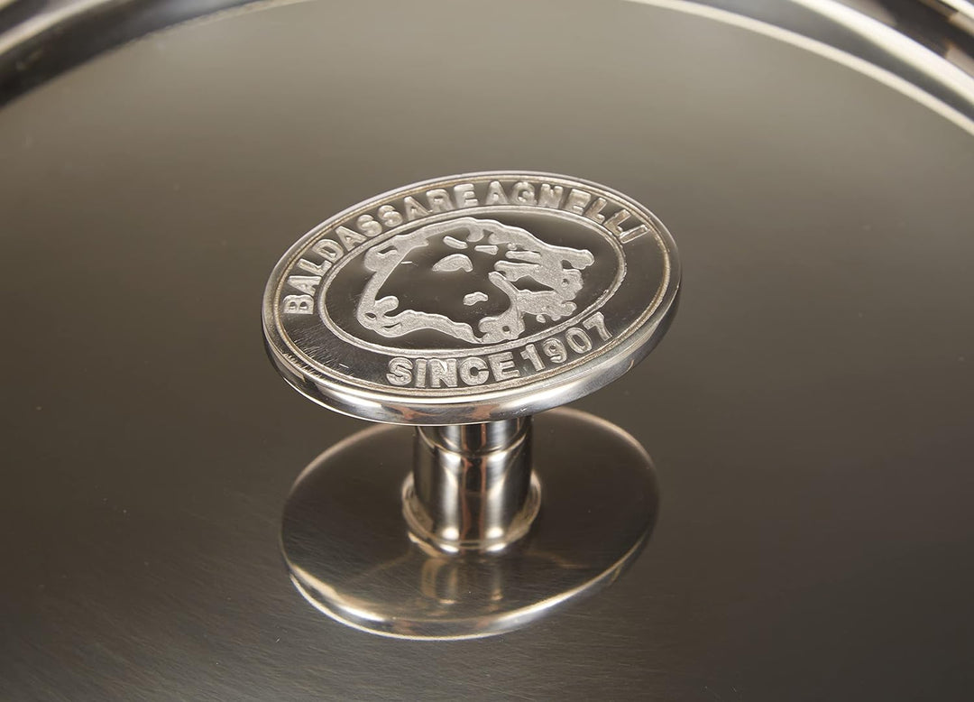 Pentole Agnelli Deckel mit Steg, Aluminium 20 cm Stahl, 20 cm