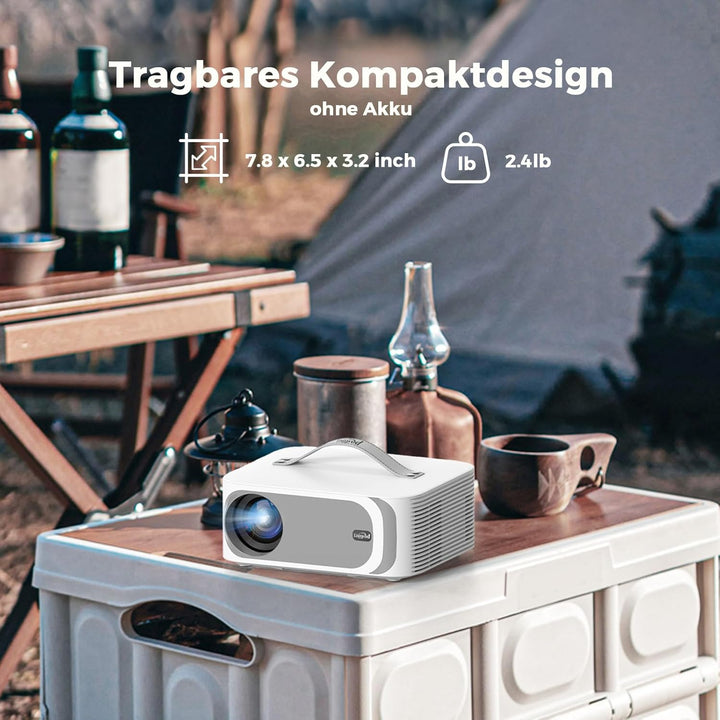 Beamer Passend für Netflix Dolby Audio|1600ANSI Lisowod HDR10 Mini Beamer 4K Heimkino mit eARC CEC |