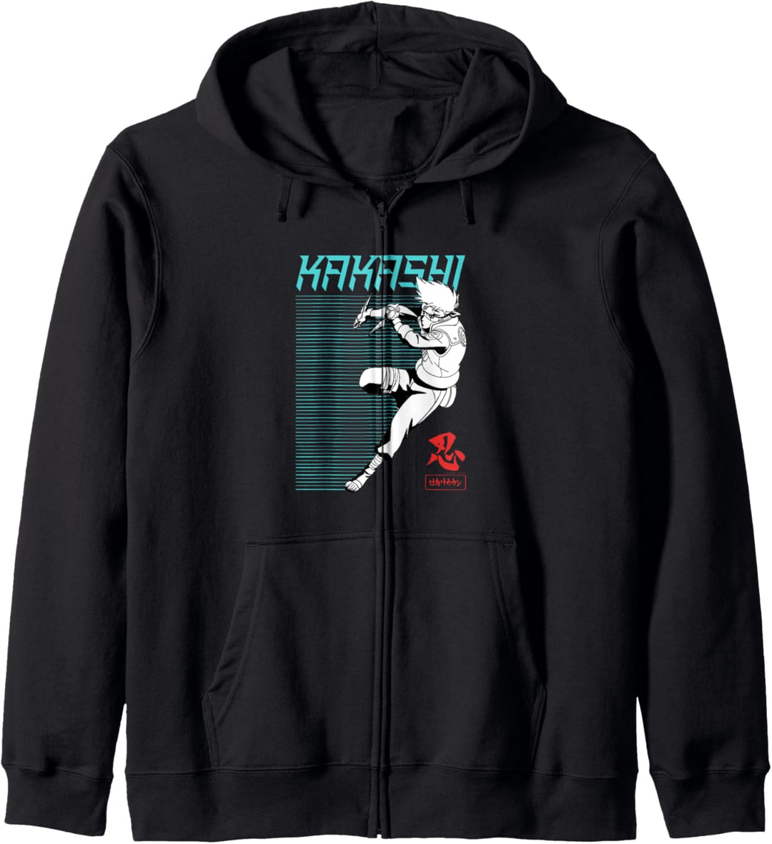 Naruto Shippuden Kakashi Linienrutsche Kapuzenjacke